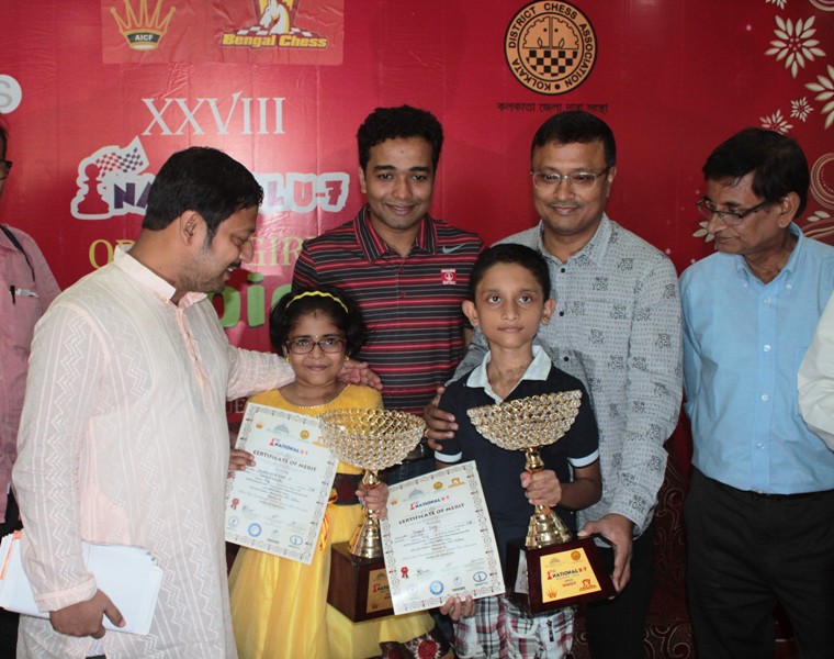 Shahil, Yashavishree Win Under-7 - All India Chess Federation - Official Website - 웹