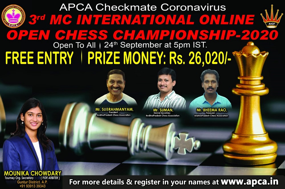 3rd AP Online Chess Tournament All India Chess Federation Official