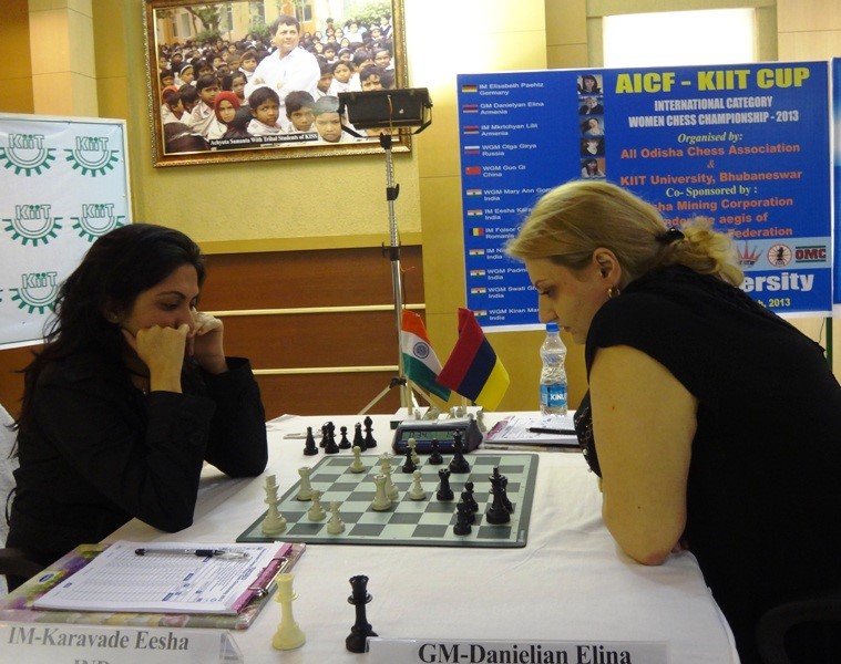 IM Eesha Karavade holds GM Elina Danielian to a draw